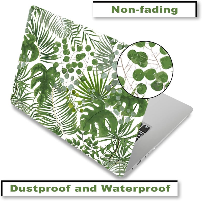 ARTSO Laptop Skin Sticker Decal, 12" 13" 13.3" 14" 15" 15.4" 15.6 inch Laptop Universal Netbook PC Notebook Vinyl Reusable Skin Sticker Cover Art Case Protector Personalized, Green Leaves - Image 2